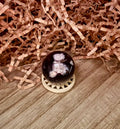 Black Flower Agate Sphere