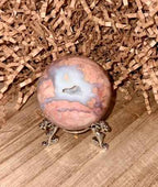 Pink Cotton Candy Agate Sphere