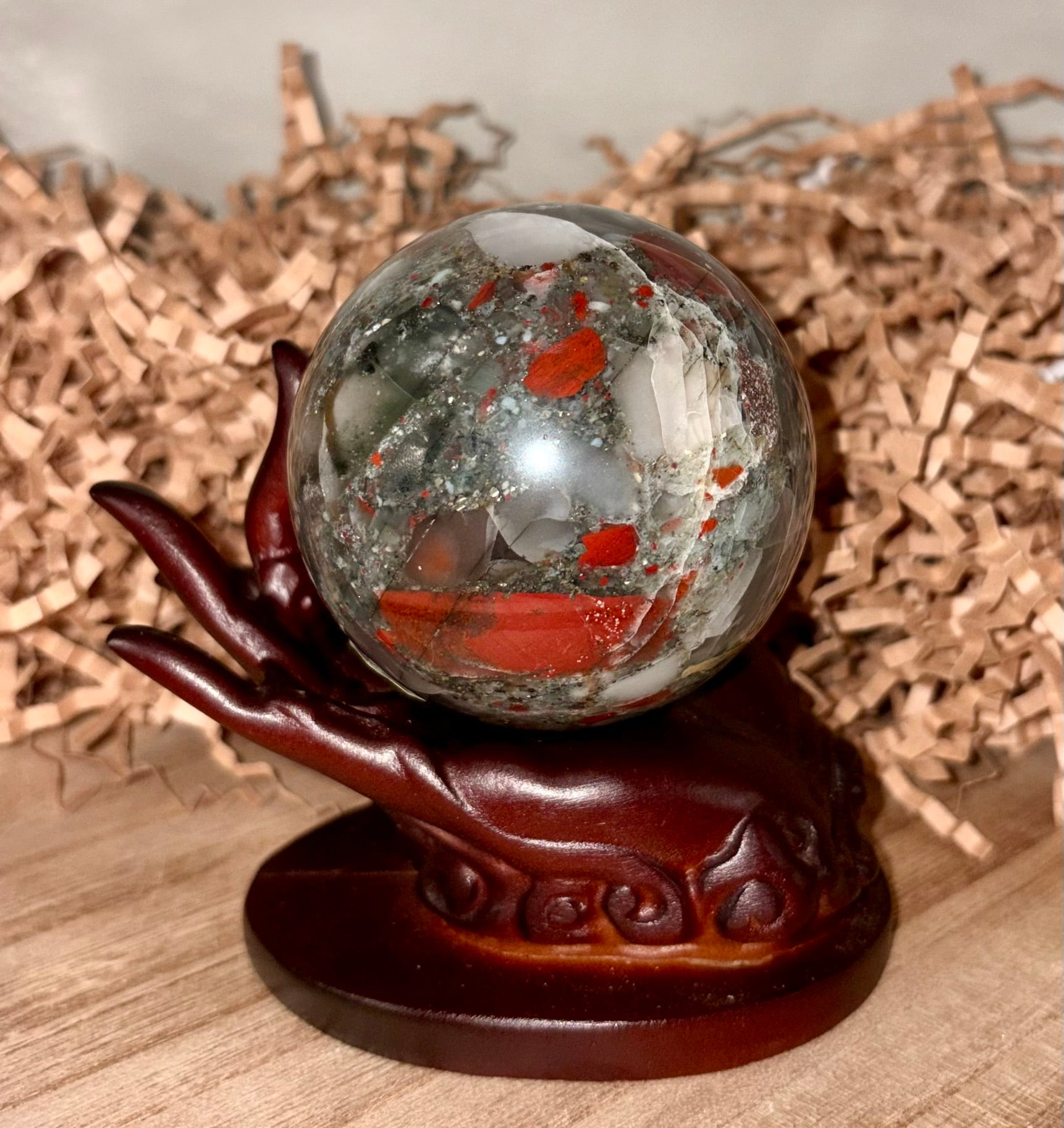 African Bloodstone Sphere