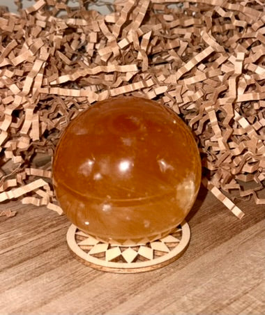 Honey Calcite Sphere
