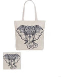 Boho Cotton Tote with Liner & Zipper