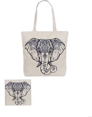 Boho Cotton Tote with Liner & Zipper
