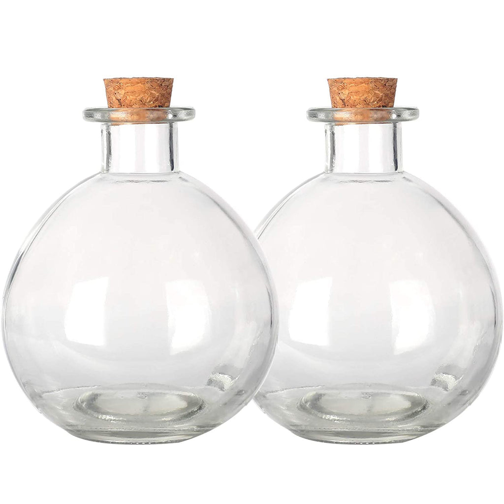 Round Glass Intention Bottle with Cork - 250 ml