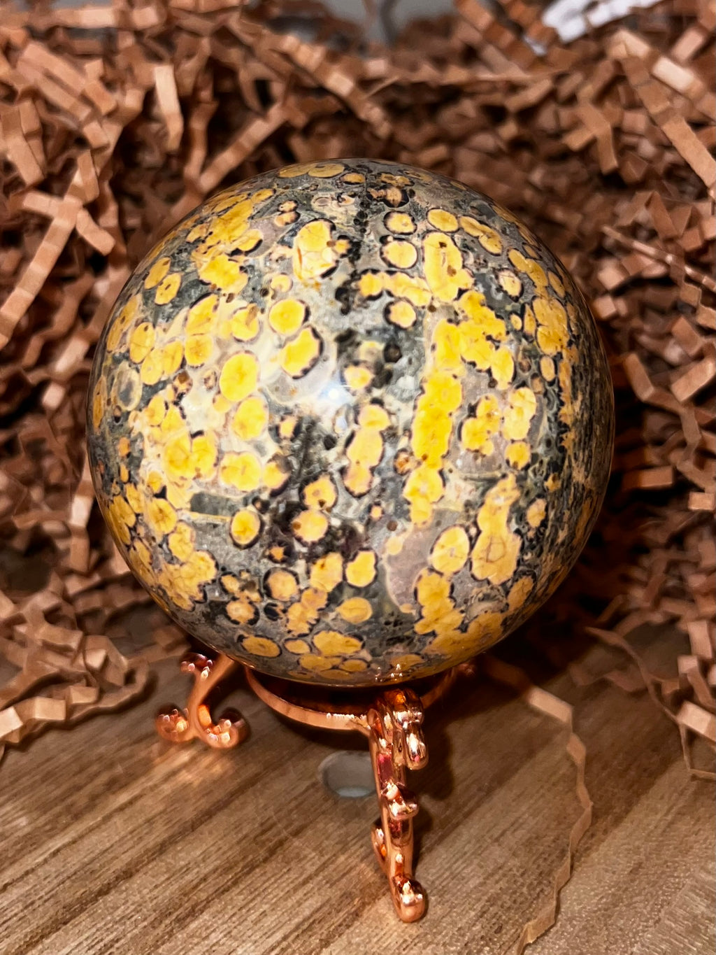 Orbicular Ocean Jasper Sphere