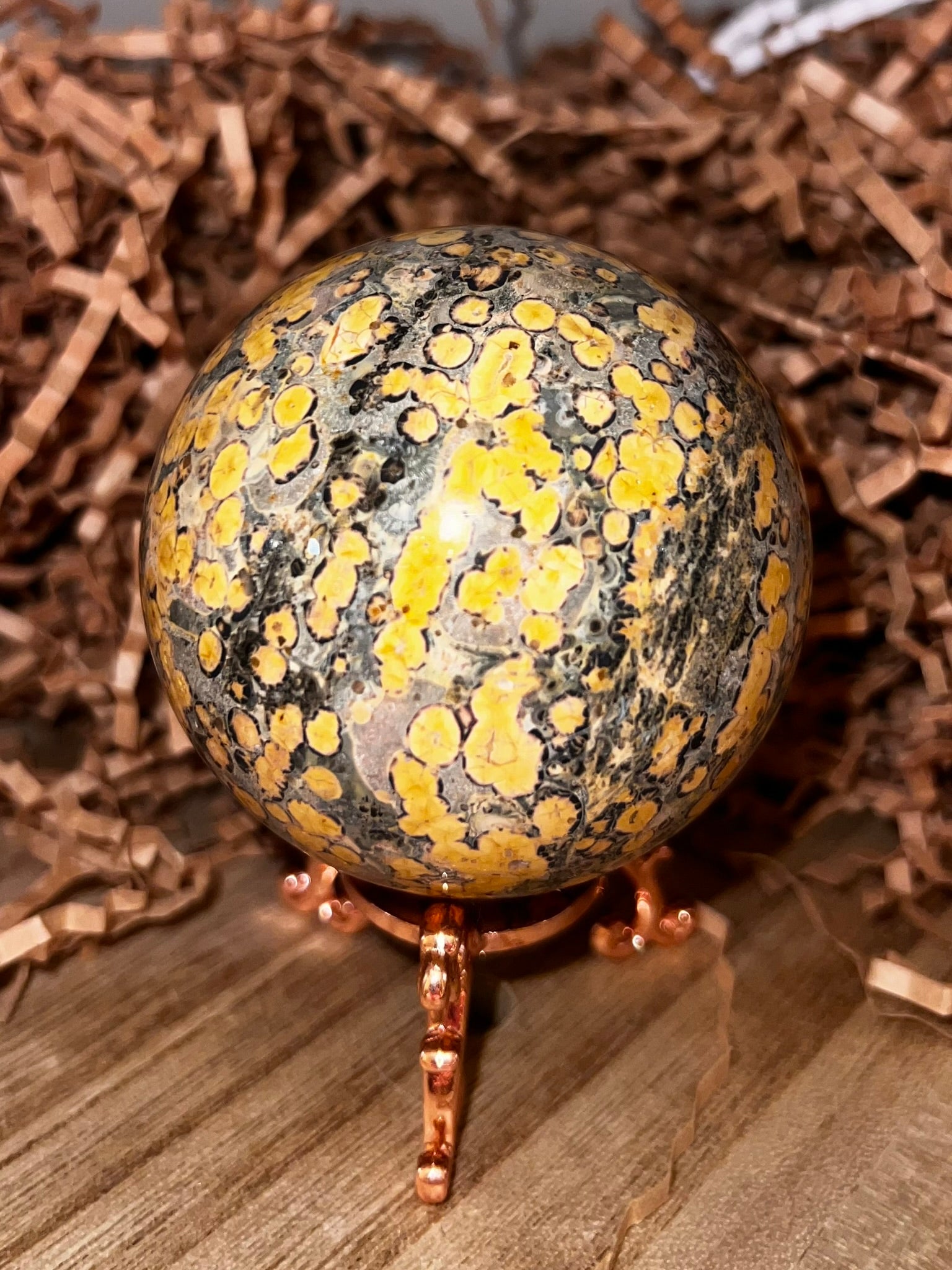 Orbicular Ocean Jasper Sphere
