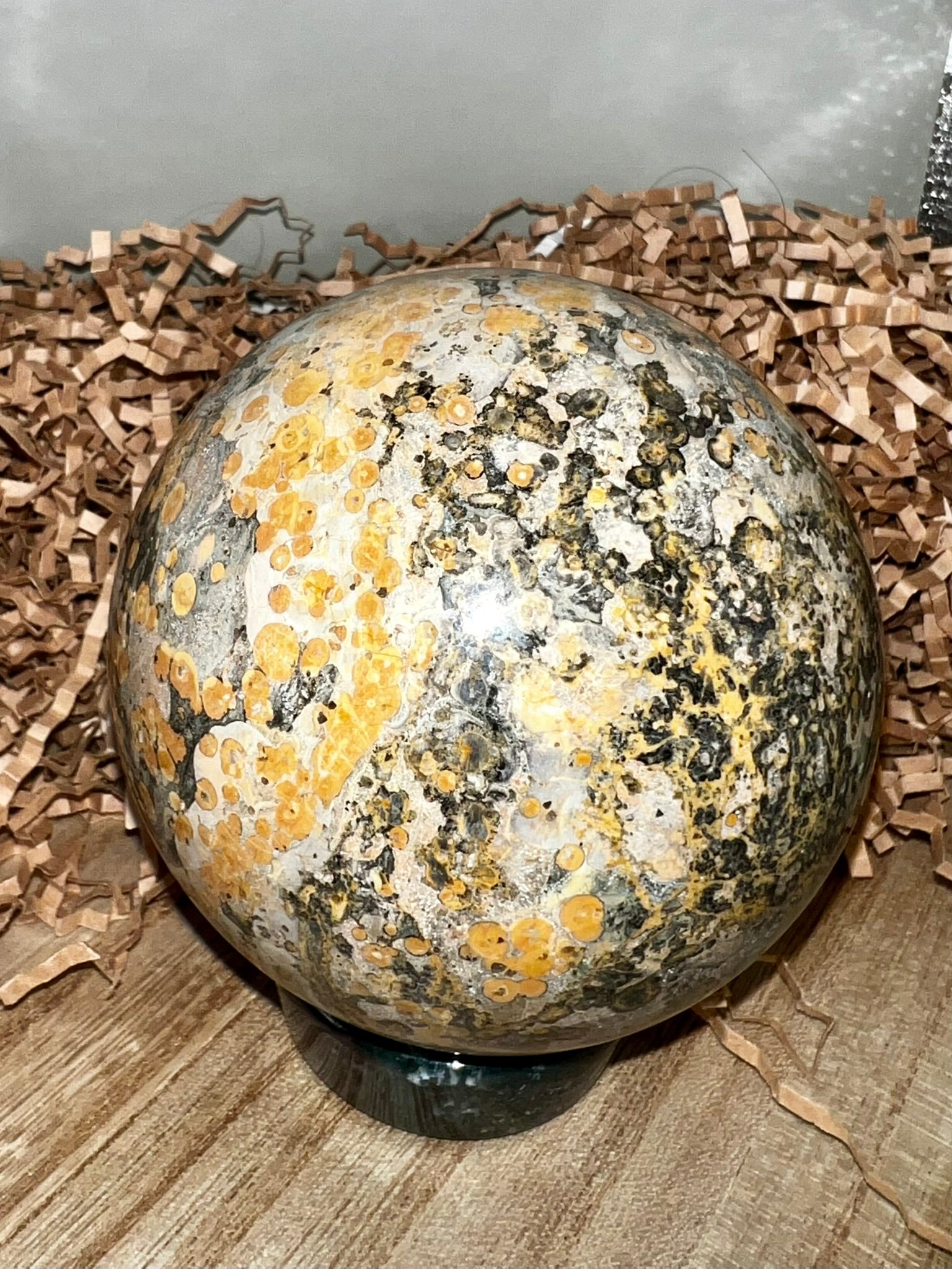 Orbicular Ocean Jasper Sphere
