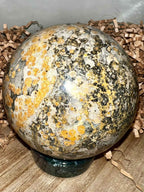 Orbicular Ocean Jasper Sphere