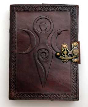 Maiden Mother Moon Leather Journal with Latch