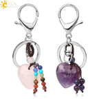 Crystal Heart Keychain – Choose Your Stone