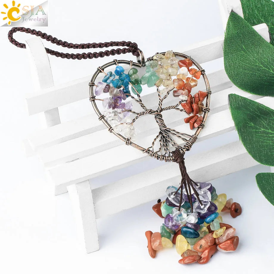 Tree of Life Crystal Keychain – Choose Your Stone - The Elemental Path