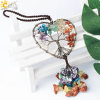 Tree of Life Crystal Keychain – Choose Your Stone - The Elemental Path