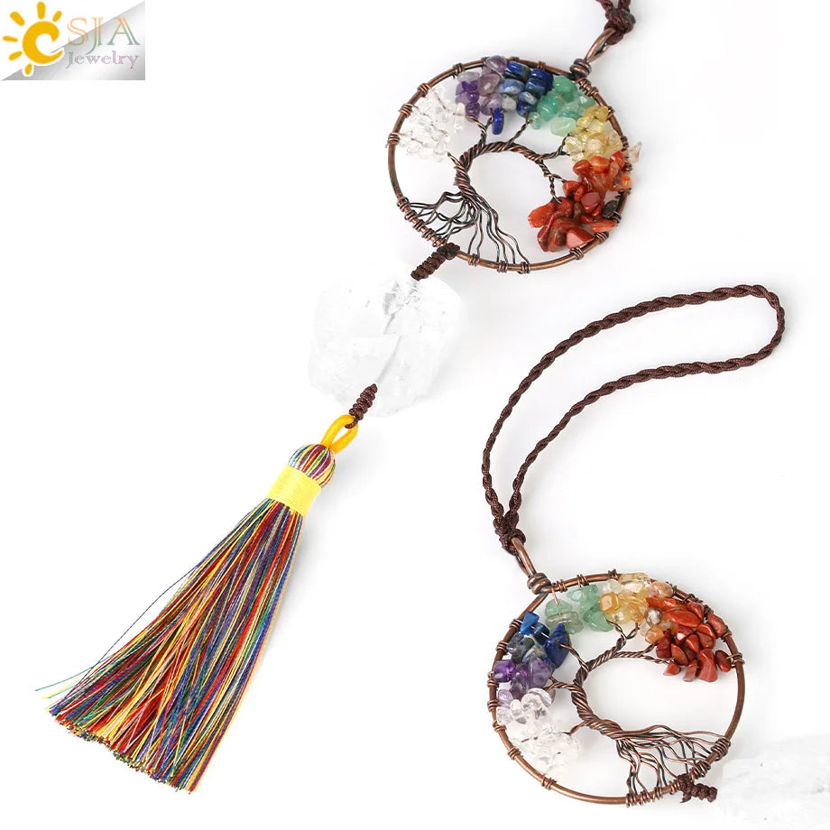 Tree of Life Crystal Hanging Ornament