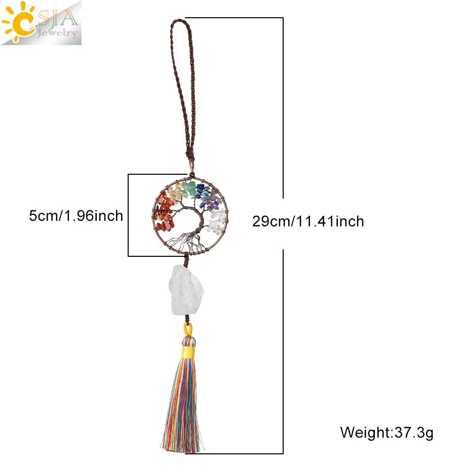 Tree of Life Crystal Hanging Ornament
