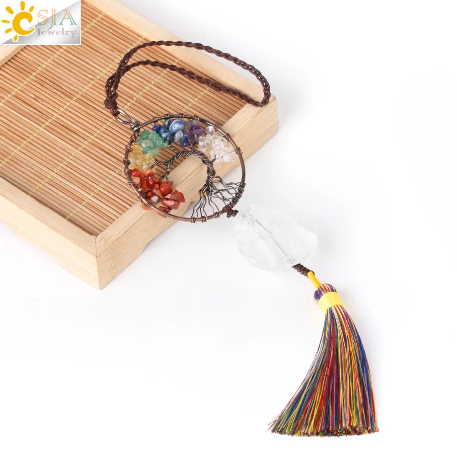 Tree of Life Crystal Hanging Ornament
