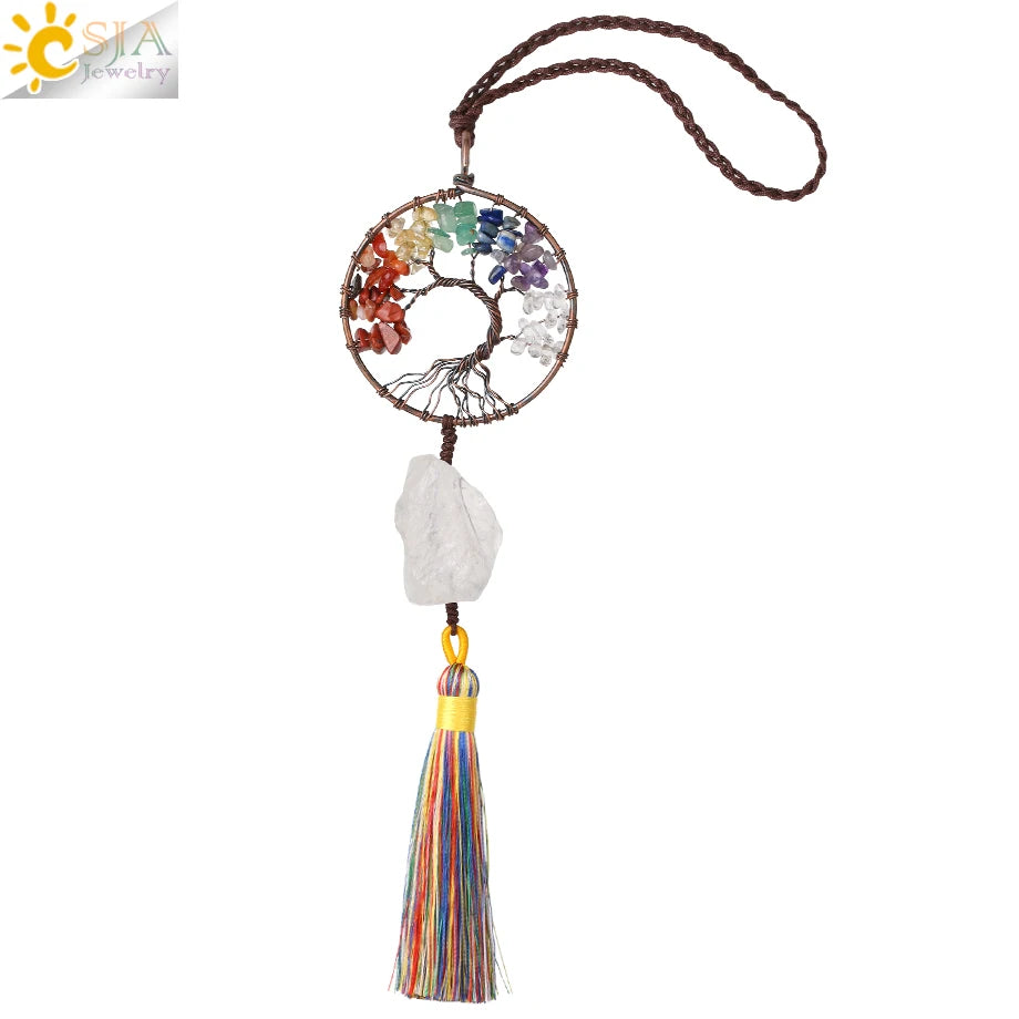 Tree of Life Crystal Hanging Ornament