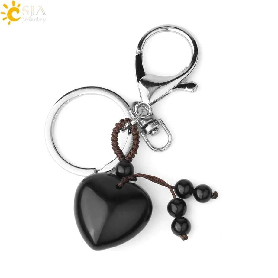 Crystal Heart Keychain – Choose Your Stone