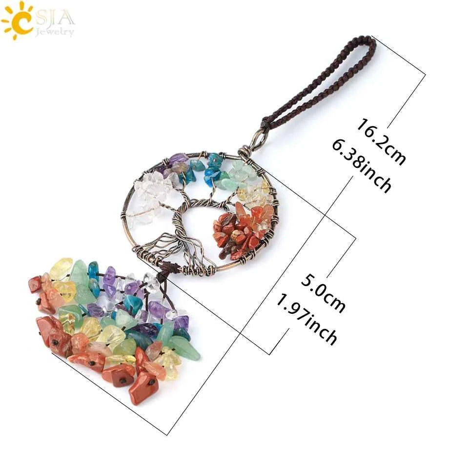 Tree of Life Crystal Keychain – Choose Your Stone