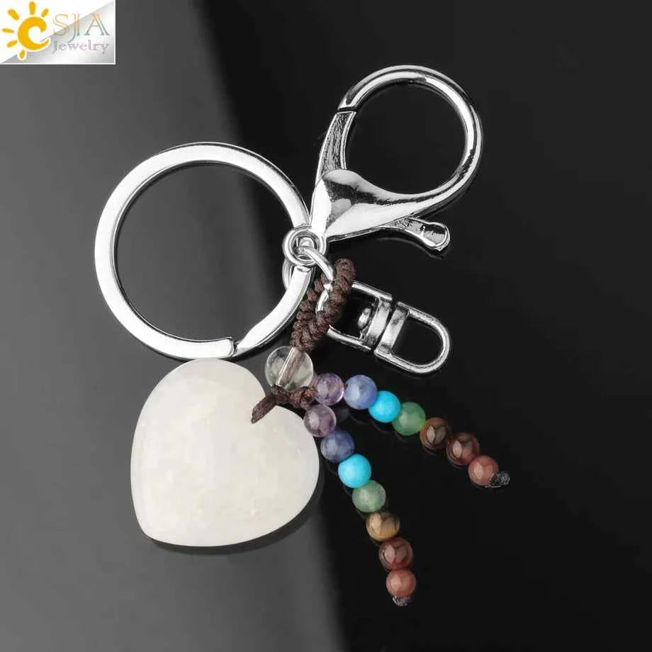 Crystal Heart Keychain – Choose Your Stone