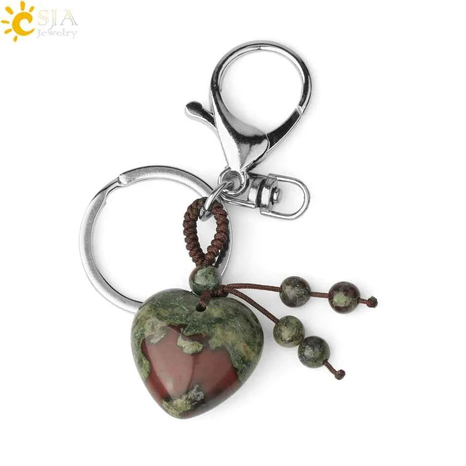 Crystal Heart Keychain – Choose Your Stone