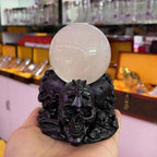 Skull Crystal Ball Display Stand