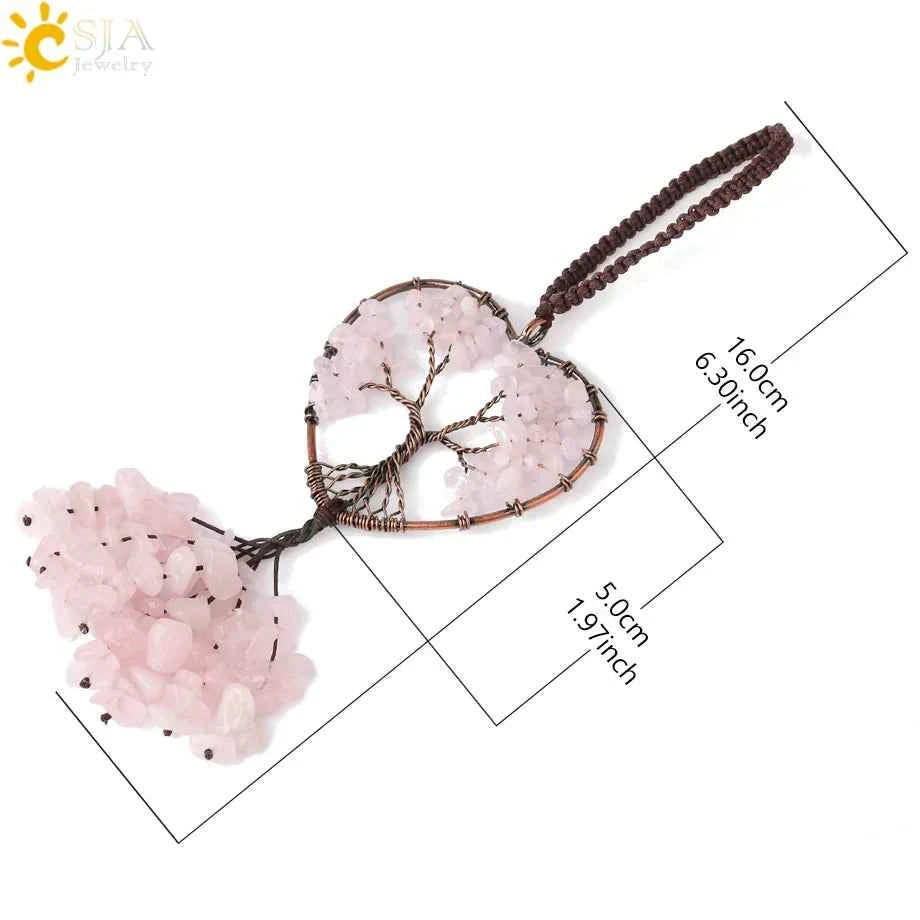 Tree of Life Crystal Keychain – Choose Your Stone