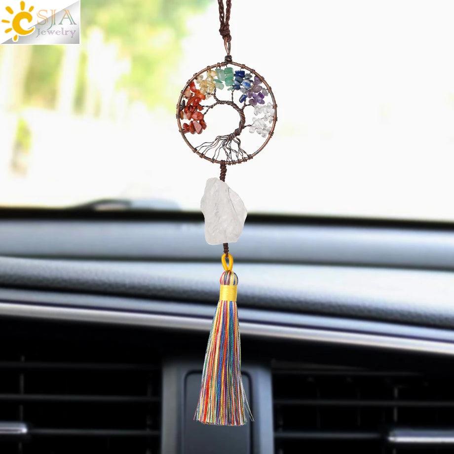 Tree of Life Crystal Hanging Ornament