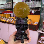 Skull Crystal Ball Display Stand