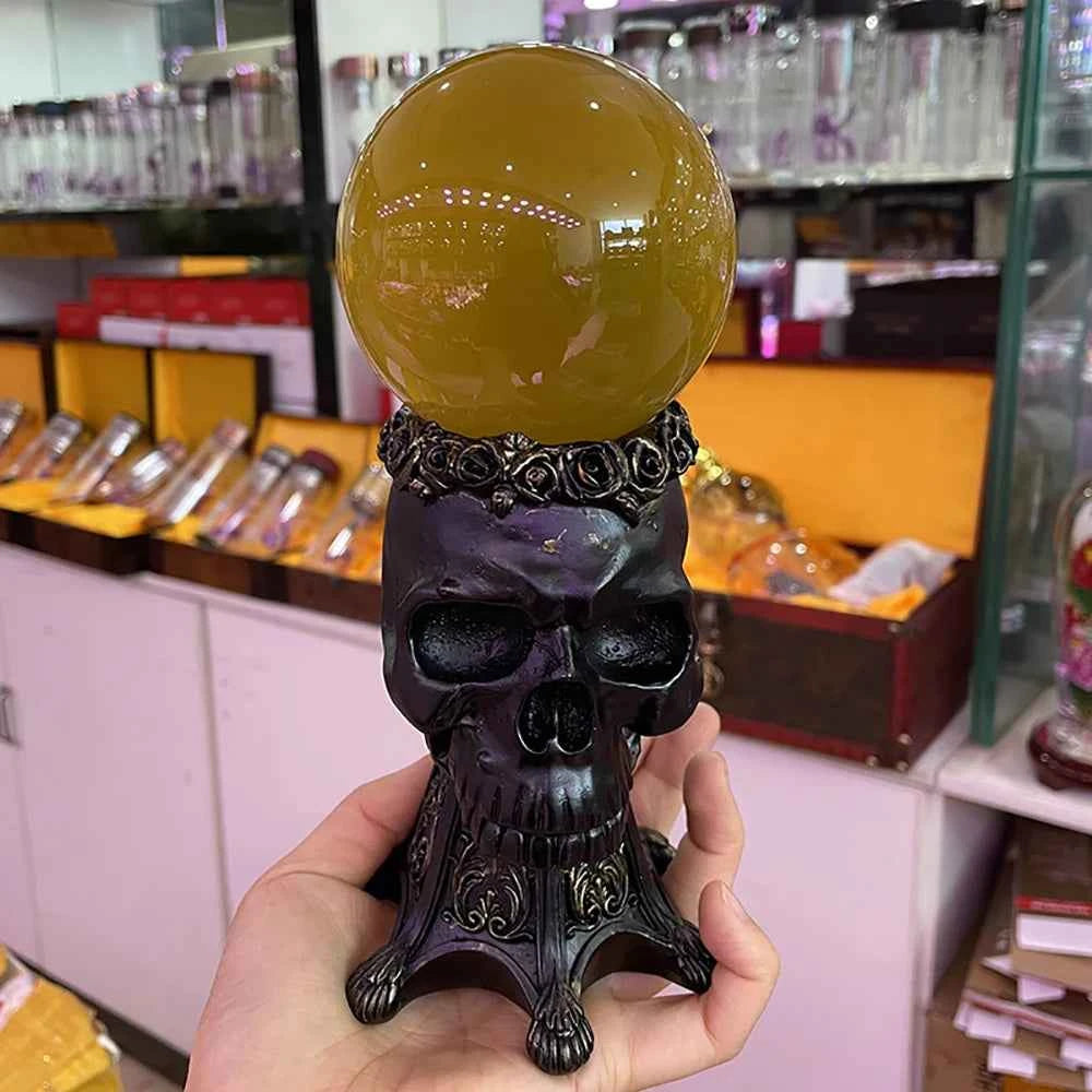 Skull Crystal Ball Display Stand