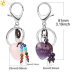 Crystal Heart Keychain – Choose Your Stone