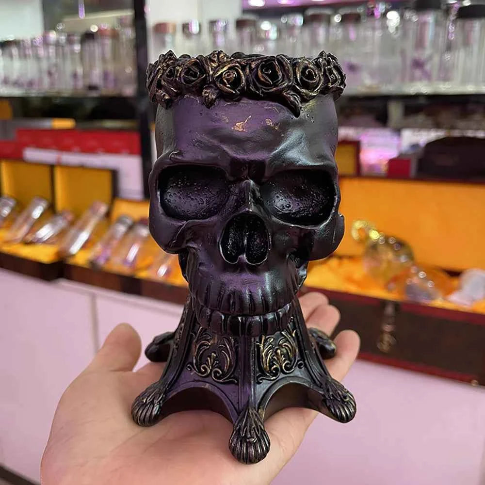 Skull Crystal Ball Display Stand