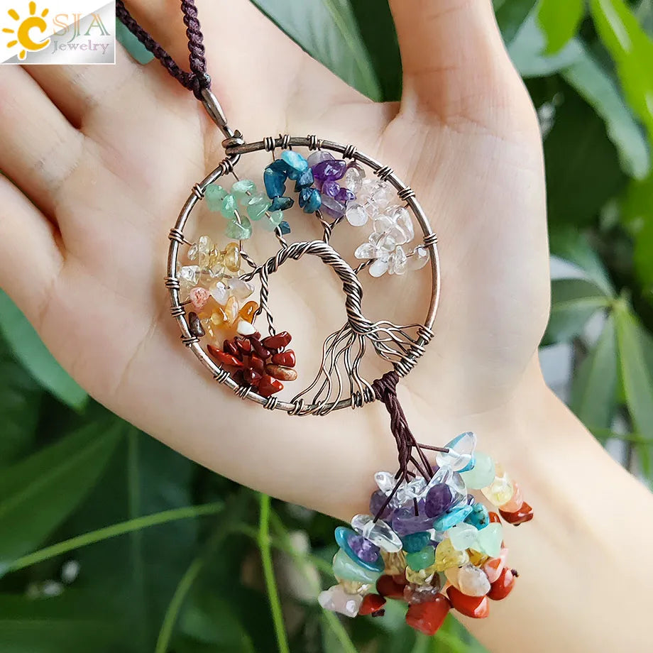 Tree of Life Crystal Keychain – Choose Your Stone - The Elemental Path