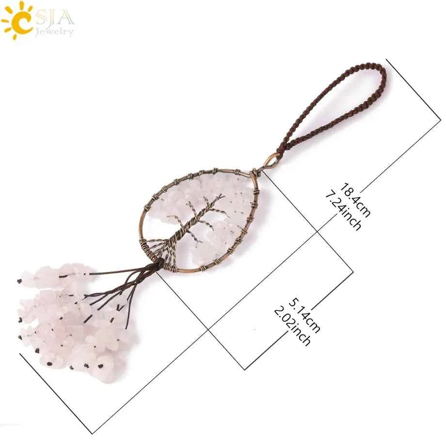 Tree of Life Crystal Keychain – Choose Your Stone