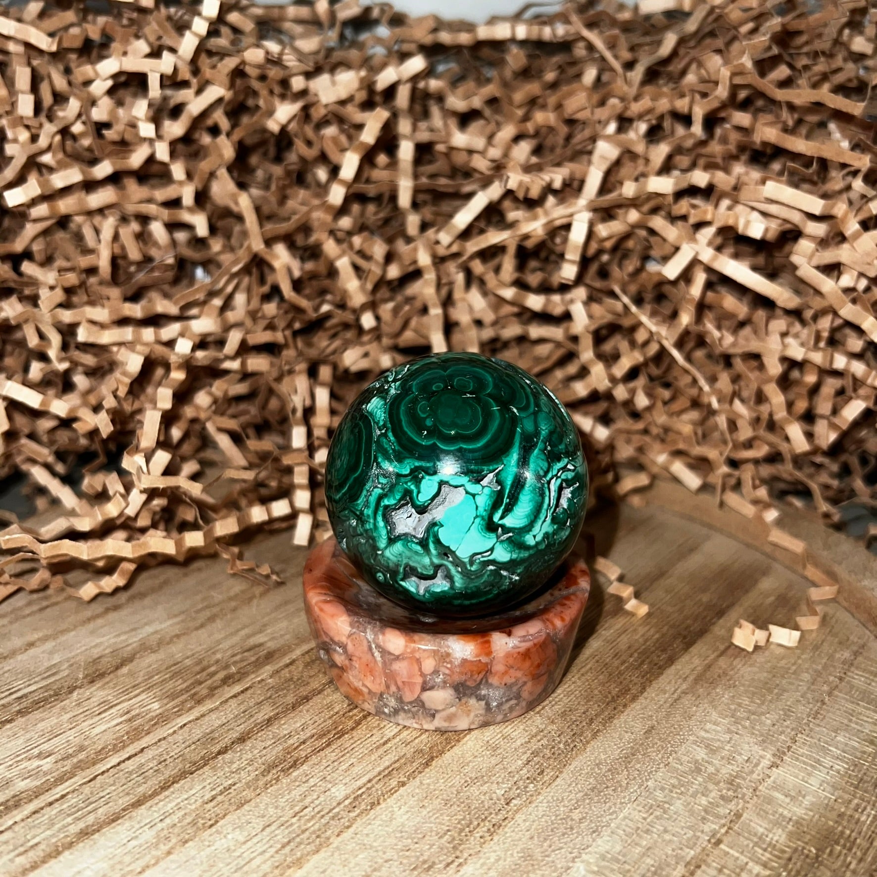 Malachite (Druzy) Sphere