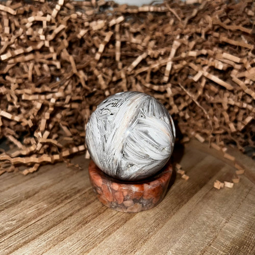 1000 Layer White Agate Sphere