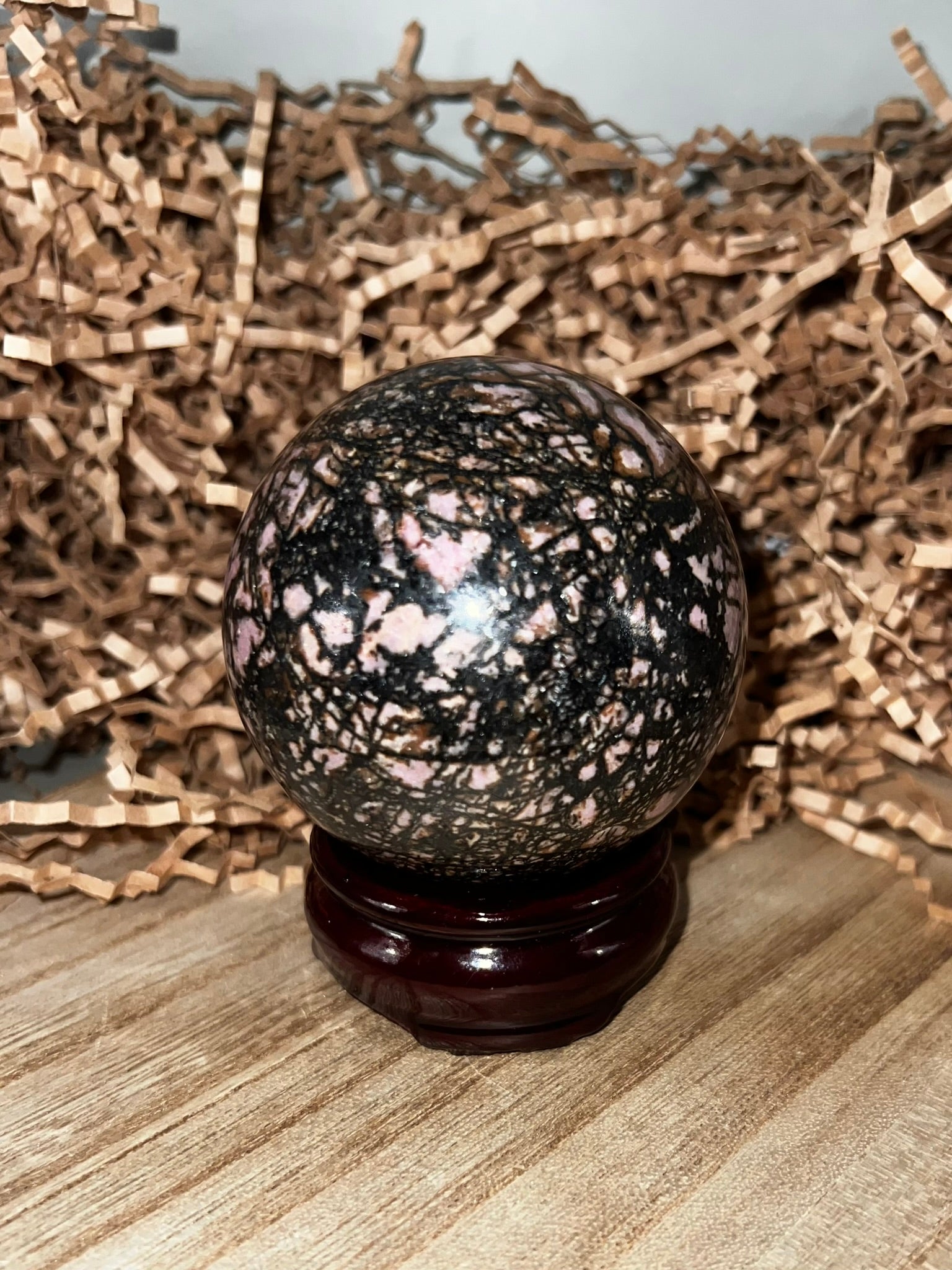 Rhodonite Sphere