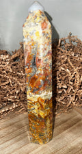 Yellow Crazy Lace Agate Tower