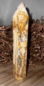 Yellow Crazy Lace Agate Tower