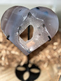 Jelly Agate Heart Portal on Stand