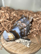 Blue Banded Agate Dragon Skull