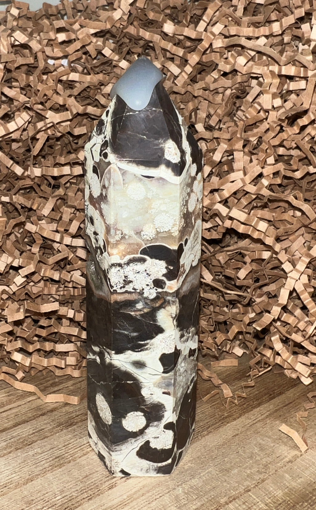 Druzy Money Agate Tower