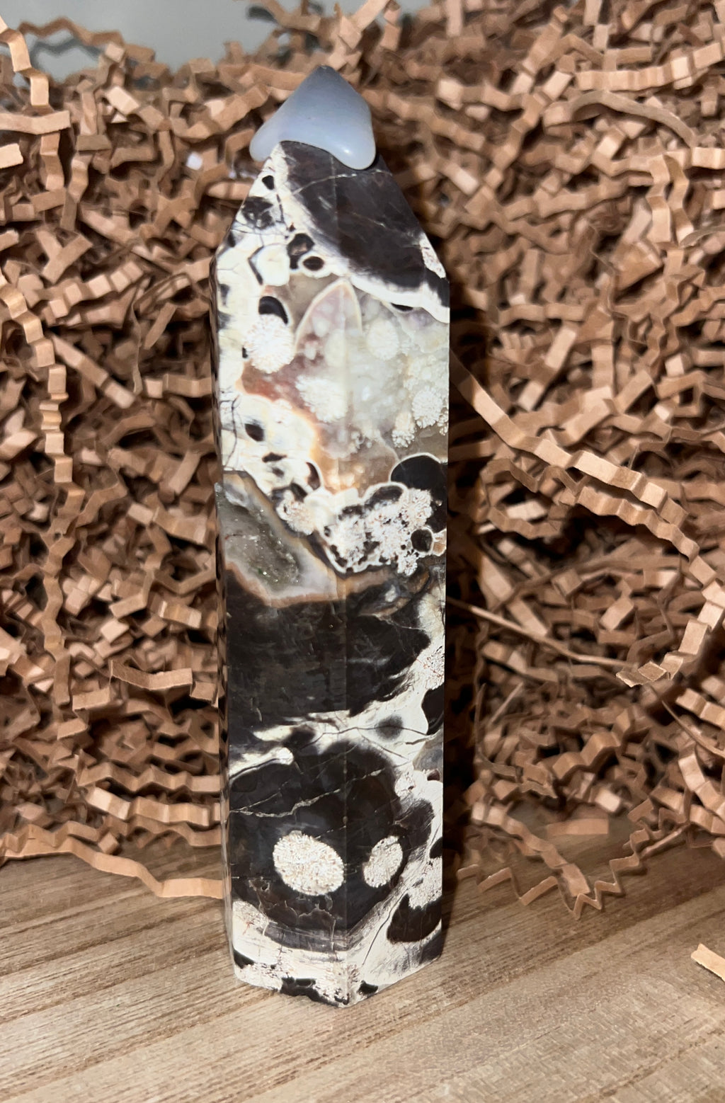 Druzy Money Agate Tower