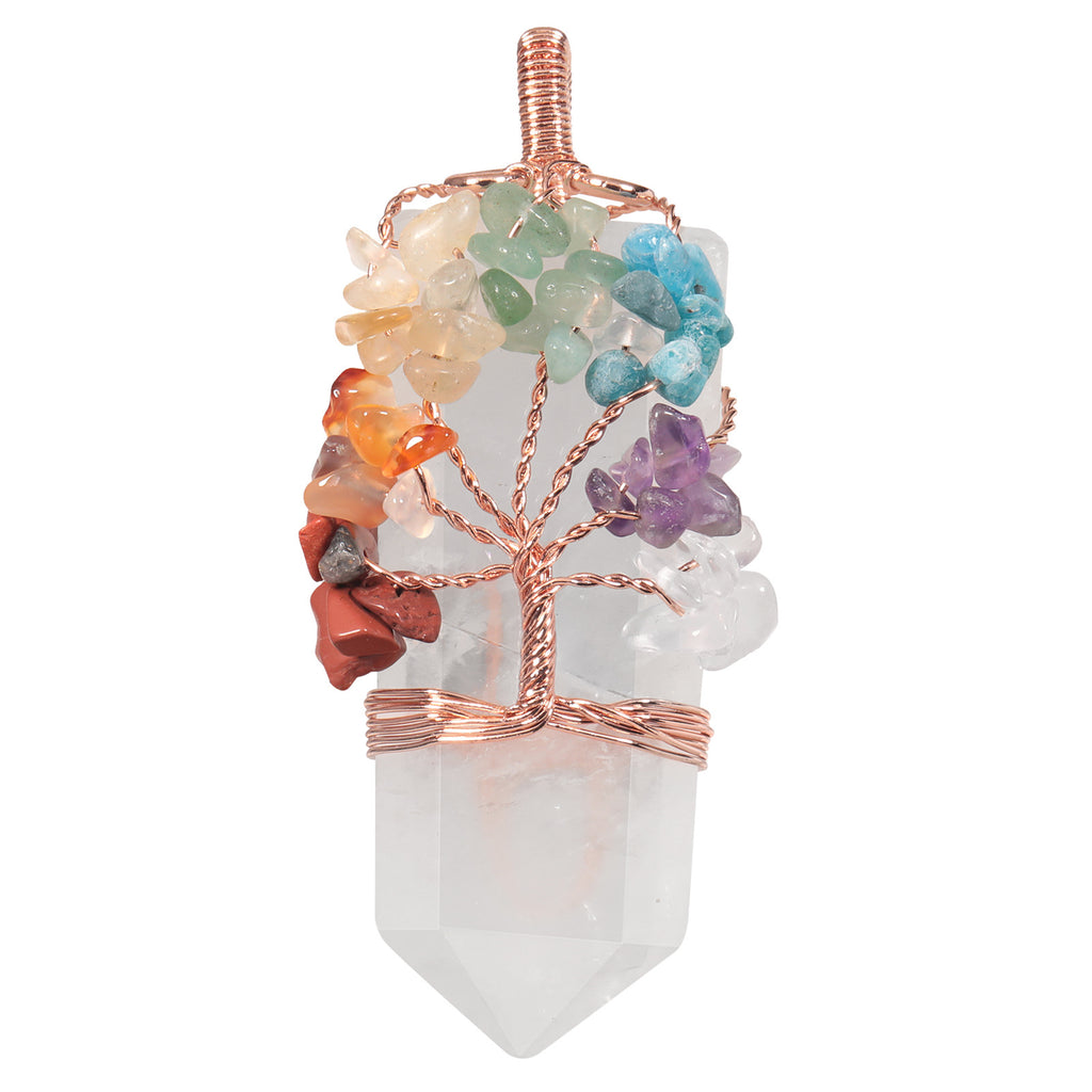 Tree of Life Crystal Chip Sword Pendant