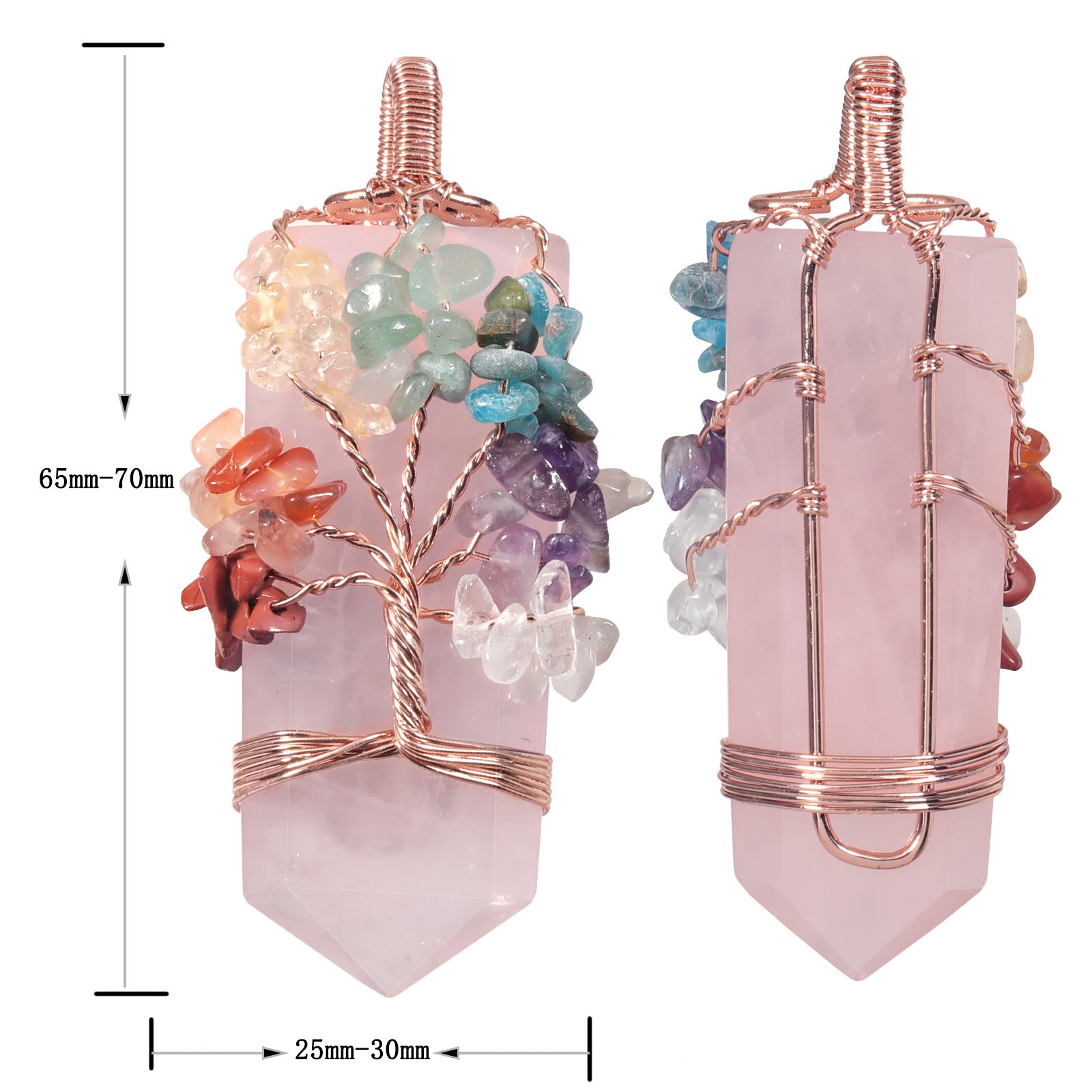 Tree of Life Crystal Chip Sword Pendant