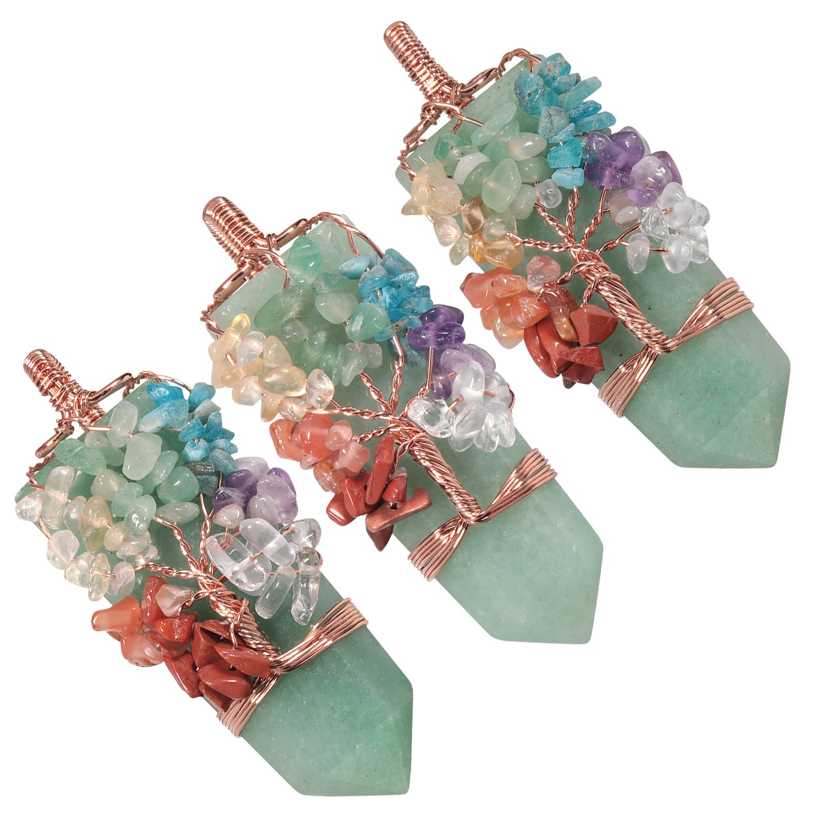 Tree of Life Crystal Chip Sword Pendant