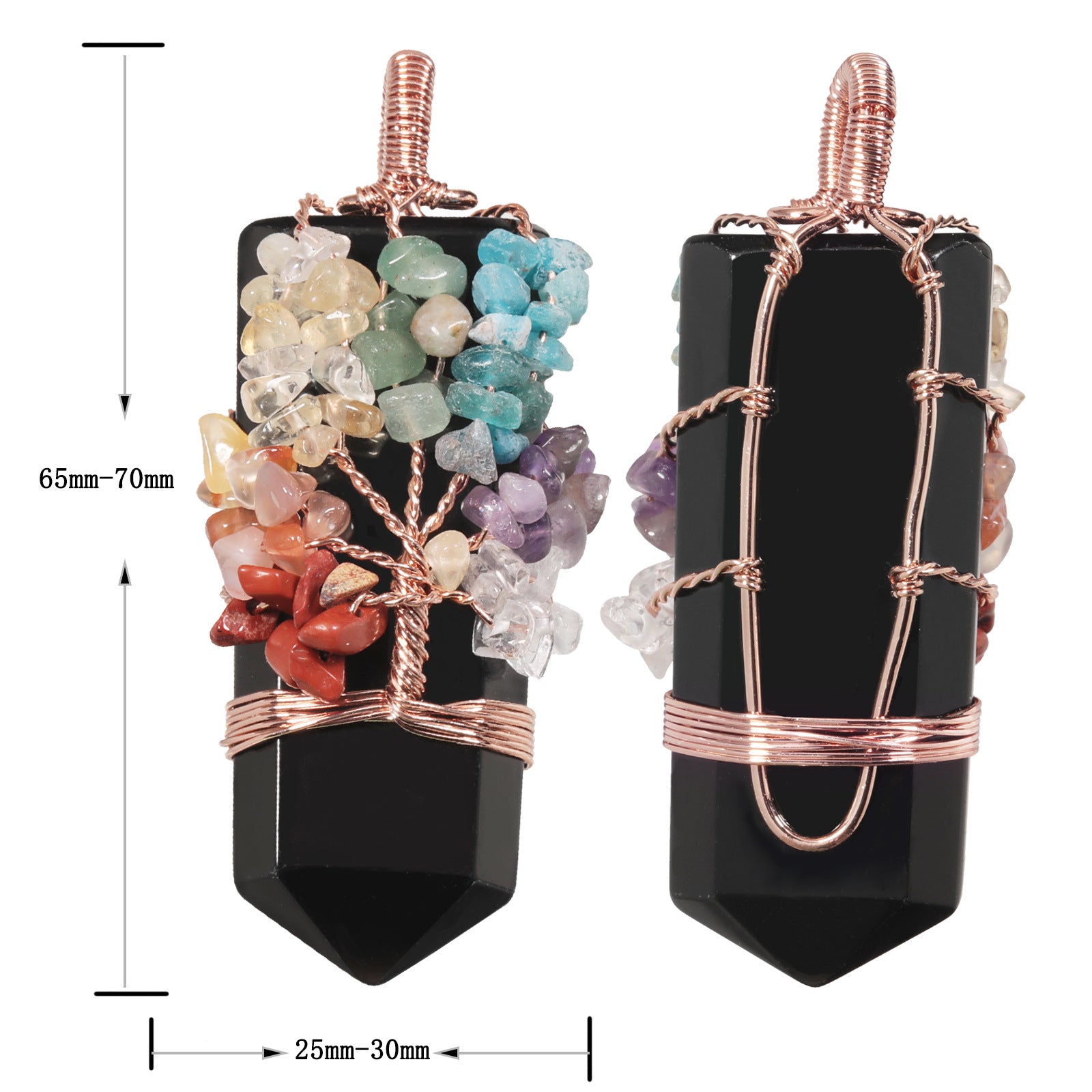 Tree of Life Crystal Chip Sword Pendant