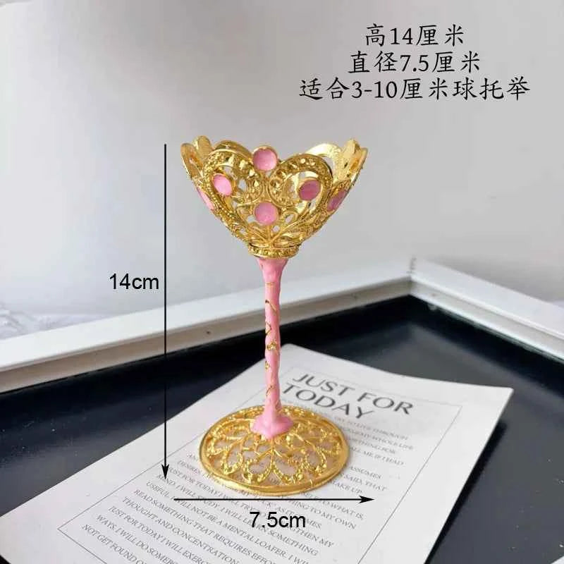Footed Metal Crystal Ball Display Stand