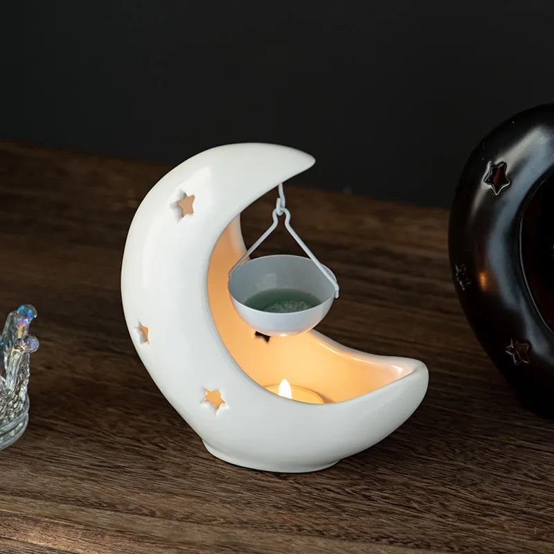 Moon Ceramic Essential Oil Burner – product view 2