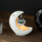 Moon Ceramic Essential Oil Burner – product view 2