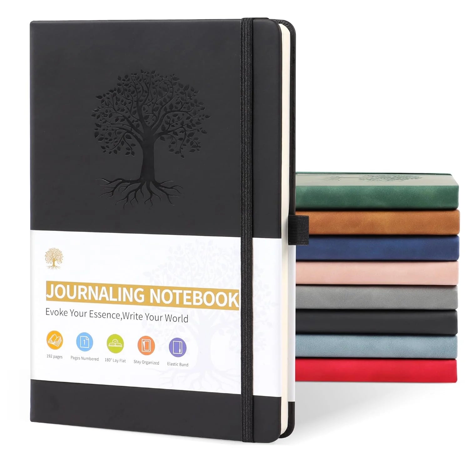 A5 Faux Leather Hardcover Journal - 192 Pages