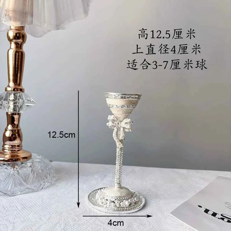 Footed Metal Crystal Ball Display Stand